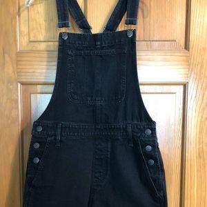 Madewell black denim overalls